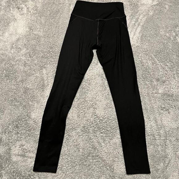 Girlfriend Collective Leggings Pants Womens Small Black High Rise Ankle - Picture 2 of 6